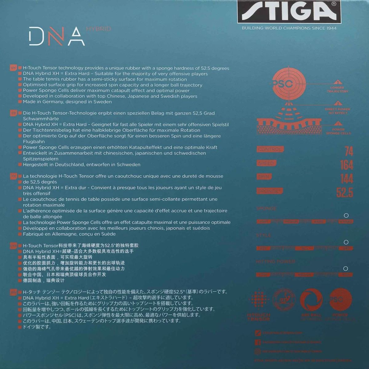 goma stiga dna hybrid xh tenis de mesa ping pong chile proqip store tienda online